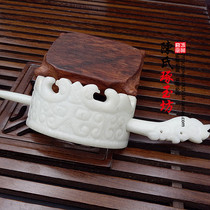 Xiuyu snowflake jade white jade hairpin hair crown Plum long Su with the same hair accessories headdress limelight hairpin Hanfu ancient style hair band