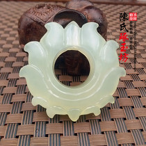 Ethnic style retro jade drop Jade Lotus Jade Lotus jade pendant waist car hanging accessories Hanfu accessories