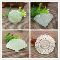 Xiuyu Hollow Jade Pee Rose Butterfly Pendant Jade Pisces Hanfu Pisces Peace Car Jade Jade Natural Jade