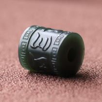 Hetian Jade bucket beads six-character truth loose beads beads road Road road transfer Beads pendant text play Buddha beads accessories with beads