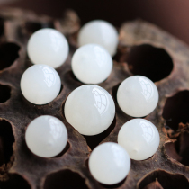 Natural Hetian Jade sheep jade beads white jade beads single jade beads diy multi treasure beads string with beads