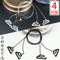 4 pair of transparent shoulder strap women without marks and invisible with summer accessories underwear with non-slip sexy bra with extra-fine reveal