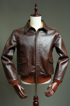 World War II Air Force A2 Flight Jacket Retro Aniline Vegetable Tanned Horse Leather Leather New Red Brown