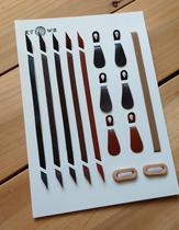 Universal zipper leather horse leather vegetable tanned head layer leather pull sheet handmade leather rope pig nose buckle re-engraved A2 M51