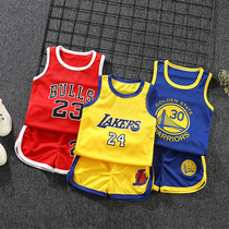 Summer Childrens basketball clothes male and female childrens baby speed dry jersey 61 Kindergarten primary school students Two sets of childrens clothing