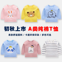 Running Quantity Special Price Autumn Clothes Children Dress Children Long Sleeves T-shirt Pure Cotton Sweater Male baby Single Blouse Blouse Girl Jersey