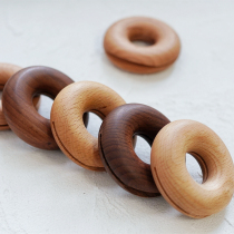 Joes small workshop produces wooden doughnut wood clip sealing clip Black walnut beech food moisture-proof wood clip