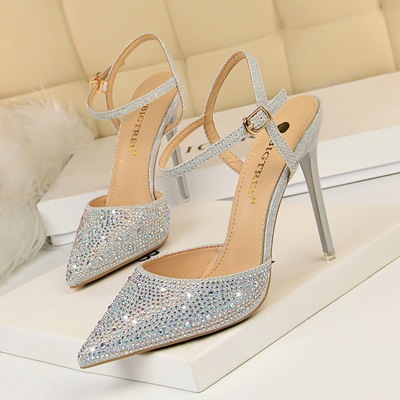 86-23 han edition style banquet high with fine with shallow mouth pointed hollow out colorful bright diamond one word wi