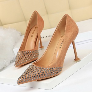 0755-7 European and American wind fine fashion women's shoes with high restoring ancient ways with suede shallow mo