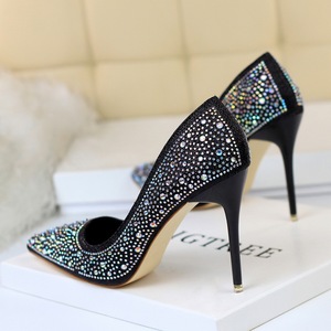 9219-22 han edition shoes fashion party thin and shallow mouth pointed sexy show thin diamond drill high documentary sho