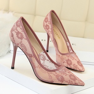 1853-1 in Europe and the sexy show thin thin high heels for women's shoes with high heels shallow pointed mouth mes