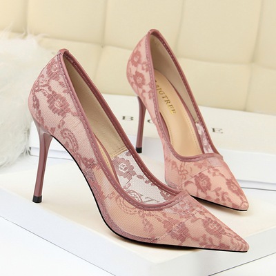 1853-1 in Europe and the sexy show thin thin high heels for women&apos;s shoes with high heels shallow pointed mouth mes