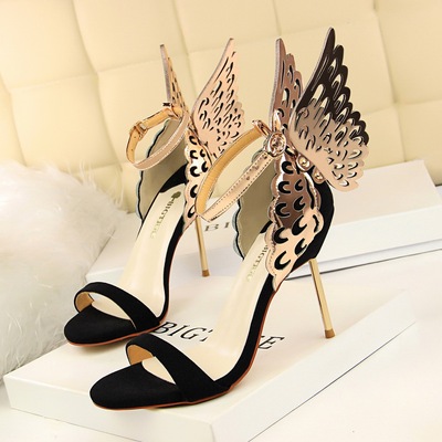 993-1 the European and American wind nightclub sexy party shoes high-heeled shoes high heel sandals with one word with d