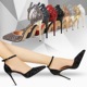 283-1 the European and American wind high heel with shallow mouth pointed hollow sequins sexy nightclub show thin word and women sandals