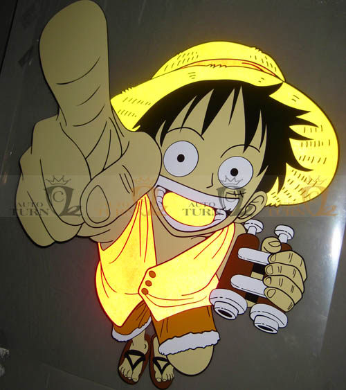 车贴 小陈车贴 动漫车贴 海贼王路飞造型车身贴 个性创意炫彩反光