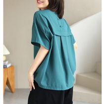 Xiao Says Minimalist Design Sensation Ice Sensation Pendant Han Edition Casual Loose Display Slim Pure Color Round Collar Short Sleeve T-shirt Female Summer