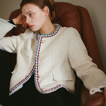 siyazu Korean short coat womens 2022 new autumn retro tweed wool short section small fragrance wind coat women