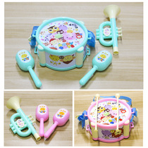 Childrens educational hand grab bell ring bell baby girl 0-1 year old baby child hand clap drum toy set 3 months