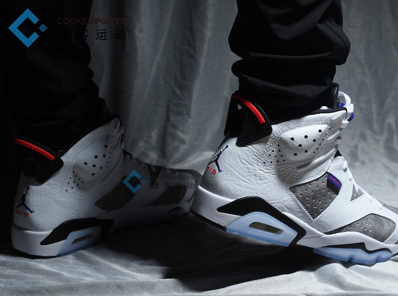 库客air jordan 6 flint aj6燧石 紫外线 灰白篮球鞋 ci3125-100