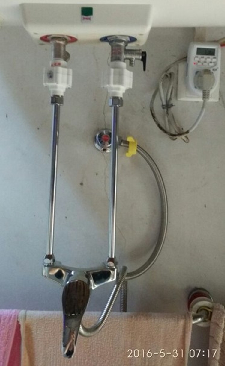 电热水器混水阀u型管 直管配件,全铜材质,原装配件,买就送4分垫圈!