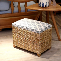 Nordic Woven Door Hall Containing stool storage stool Changing Stool-room stool containing box Covered Footstool stool Stool Stool