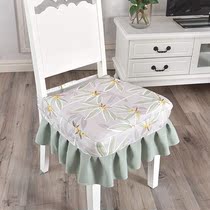 Customized modern solid wood single Four Seasons round Nordic seat cushion makeup stool cushion customized luxury solid color beevelled seat cushion