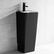 Small apartment type personality column basin ceramic toilet home integrated floor wash plate balcony vertical square washbasin