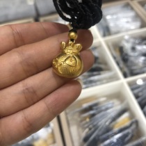 Everyones ancient way koi blessing bag gold pendant good luck koi pure gold neck drop foot Gold 999