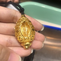 Everyones ancient method Sakyamuni neck pendant gold hollow snail foot Gold 999