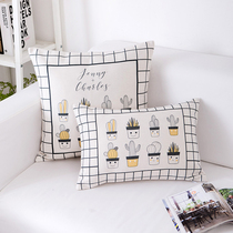 Modern minimalist sofa Pillow Cotton Numb pillow sofa Sofa Bed Head Back Cushion Close to pillow cover Office Pillow Waist Pillow Cushion