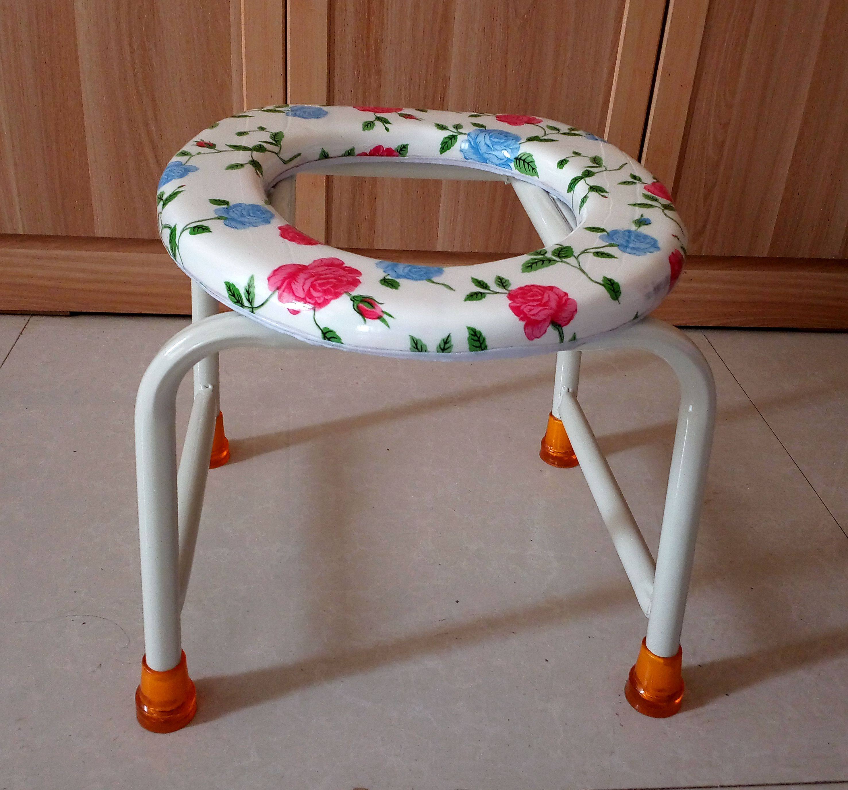 防滑不锈钢坐便椅孕妇坐便器移动马桶座便椅凳烤漆坐便家用马桶