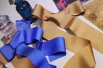 Butterfly Cymbidium 5cm super wide Korean custom niche high-end Korean feel rib with handmade bow Black