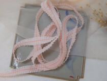 9 years of imported ribbon old shop from Japan 22mm wide double-sided wooden ear pleated handmade ribbon exquisite