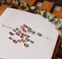 Butterfly Cymbidium Korea direct purchase local made flash diamond gemstone pendant super practical small accessories 6mm Color Diamond