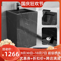 Column basin washbasin integrated column washbasin marble floor-to-ceiling balcony outdoor slate washbasin
