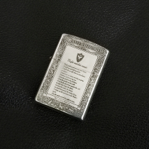 Zorro sterling silver kerosene lighter windproof deep carving personality retro creative old-fashioned grinding wheel to send boyfriend custom lettering