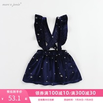(Discount)Mark Jenny autumn Baby strap dress Girls Velvet dress Childrens skirt spring and autumn 91530