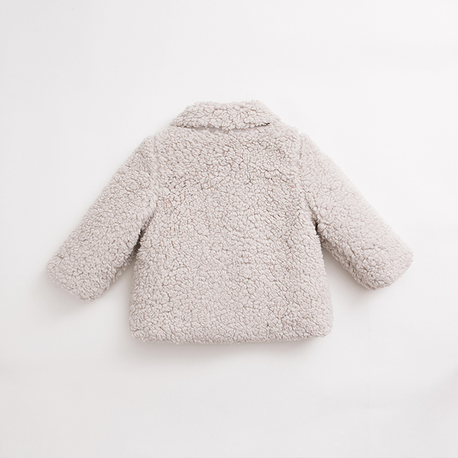 马克珍妮新品女童婴儿羊羔绒棉衣