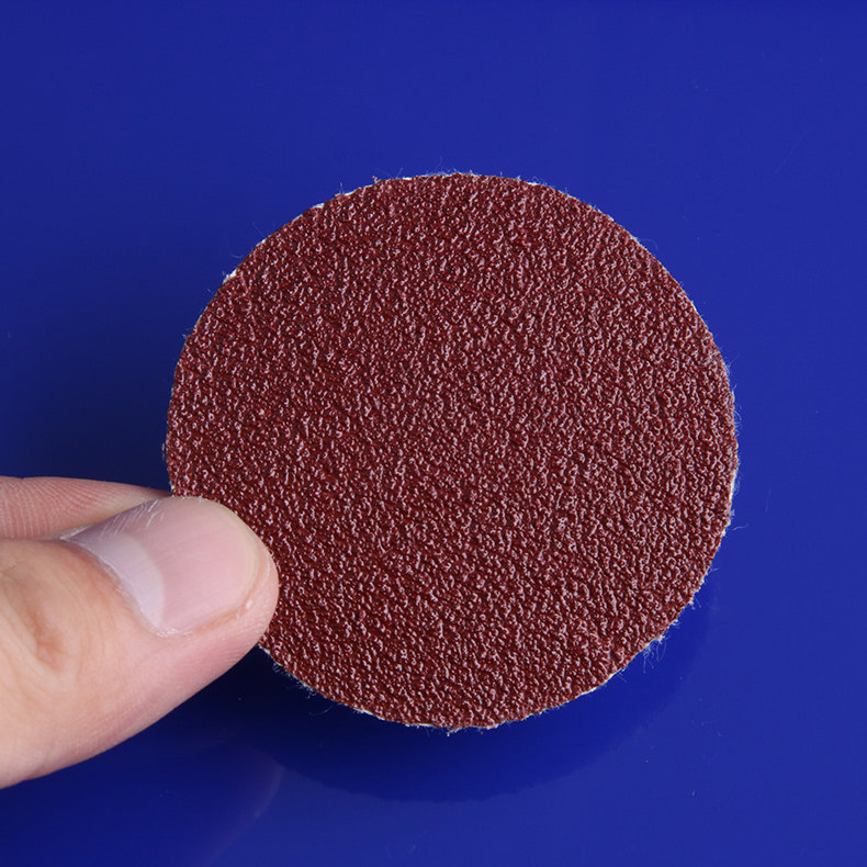 5寸植绒砂纸片125mm圆盘砂纸自粘式砂盘拉绒片背绒片红砂纸片