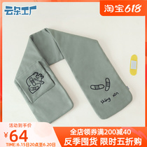 Cloud Flower Factory Original Casual Hair Scarf Individuality Embroidered Scarf woman cute and warm faucet style scarf