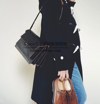 Womens bag leather drawings version organ bag version fashion handmade leather drawings hand-sewn leather bag CF03