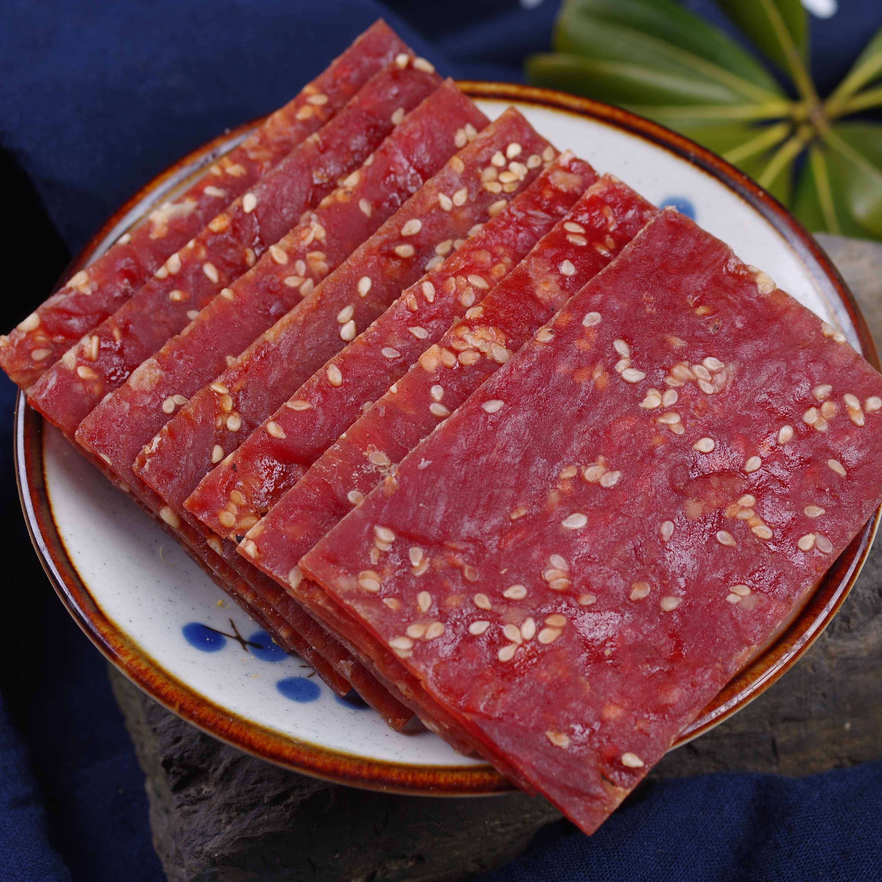 【满6送1】靖江特产蜜汁香辣猪肉脯 原味猪肉干休闲零食160g