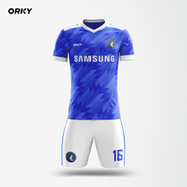 ORKY Wokai football suit suit mens custom light board adult childrens short sleeve football suit training team uniform