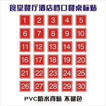 Restaurant Hotel Canteen Table Number Table Number Sticker Price Sticker Stall Slogan Sticker Waterproof Sign Sticker