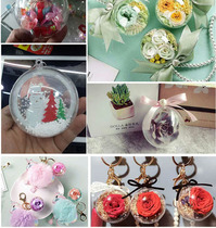 High transparent plastic ball Hollow ball Acrylic candy candy box Wedding eternal flower hanging Christmas decoration ball