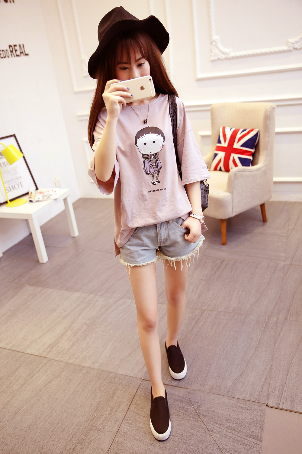 t恤女短袖宽松 韩国2016夏天衣女装女士宽松外穿休闲上衣服打底