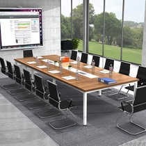 Office Furniture Desk Negotiation Table Plate Meeting Table Long Table Minima Modern Large Meeting Room Table And Chairs Combination