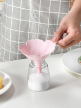 Japan SP Plastic Cherry Blossom Funnel 2 Home Kitchen Soy Sauce Wine Oil Jug Liquid Split Tool Powder Funnel
