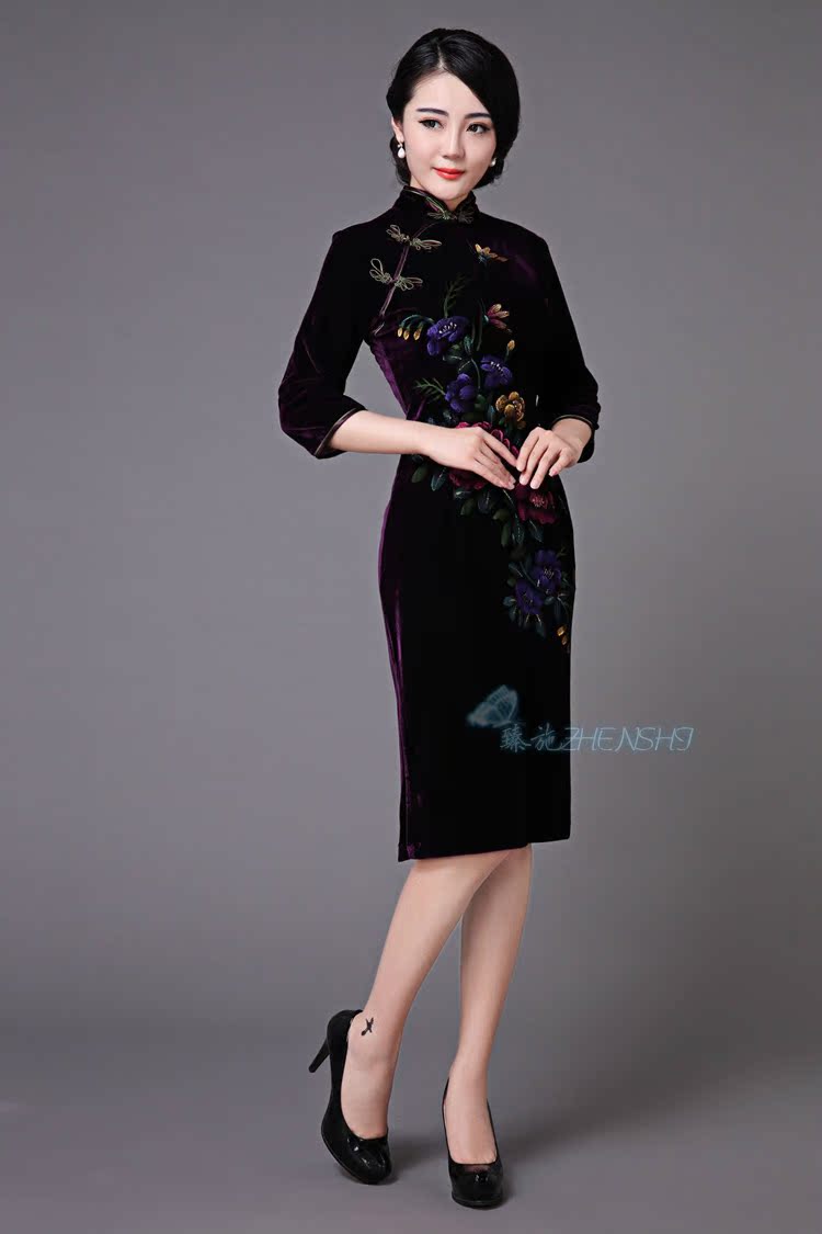 复古旗袍手绘图图片大全_复古旗袍手绘图图片