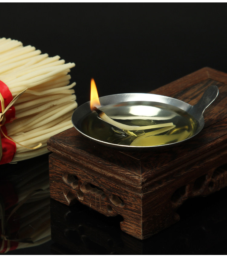 寺庙祭拜礼佛点灯供佛油灯灯草芯供佛灯心草液体酥油灯芯油灯草芯